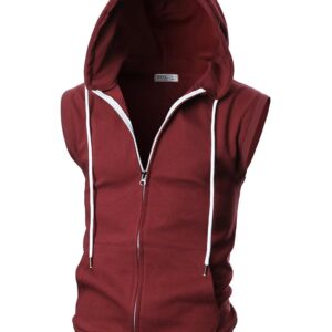 Marun Sleevless Hoodie