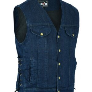 Blue Sleevless Denim Jacket