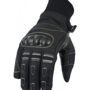 Black motorcycle gloves